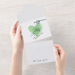 let love grow all in one invitation