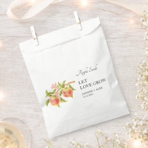 Let Love Grow Apple Seed Wedding Favour Bag