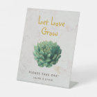 Let Love Grow Botanical Succulents Wedding Favours