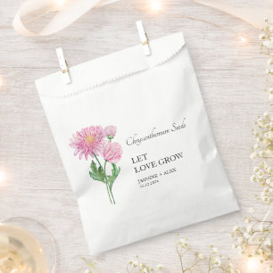 Let Love Grow Chrysanthemum Seed Wedding Favour Bag