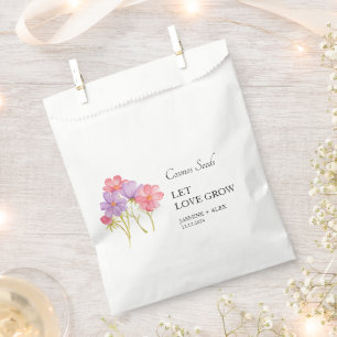 Let Love Grow Cosmos Seed Wedding Favour Bag