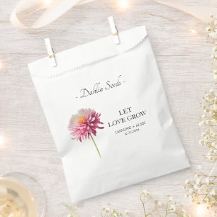 Let Love Grow Dahlia Seed Wedding Favour Bag