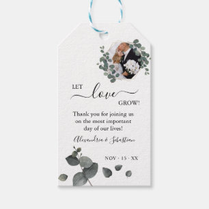 Let Love Grow Eucalyptus Greenery Wedding Favour G Gift Tags