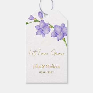 Let love grow Freesia seed packet Wedding Gift Tags