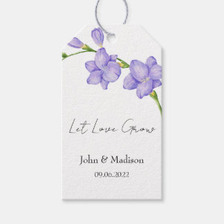 Let love grow Freesia seed packet Wedding Gift Tags