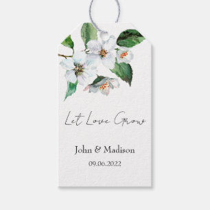 Let love grow Jasmine seed packet photo Wedding Gift Tags