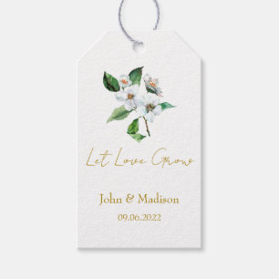 Let love grow Jasmine seed packet photo Wedding Gift Tags