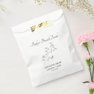Let Love Grow l Baby’s Breath Seeds Wedding Favour Bag