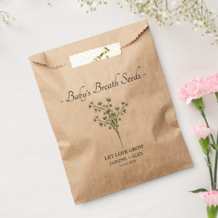 Let Love Grow l Baby’s Breath Seeds Wedding Favour Bag
