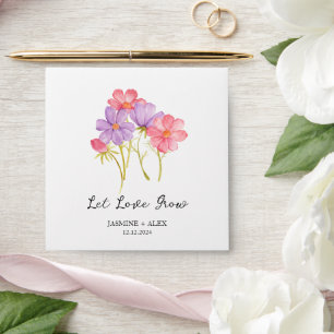 Let Love Grow l Cosmos Seed Packet Wedding Favour Envelope