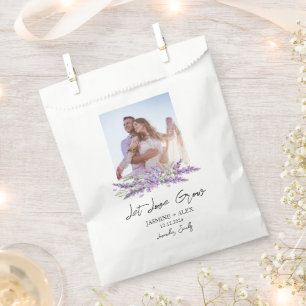 Let Love Grow l Lavender Seeds Photo Wedding Favour Bag