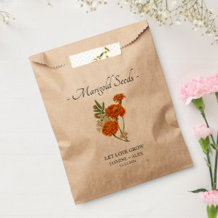 Let Love Grow l Marigold Seeds Wedding Favour Bag