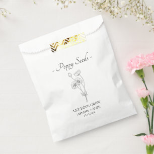 Let Love Grow l Poppy Seeds Wedding Favour Bag