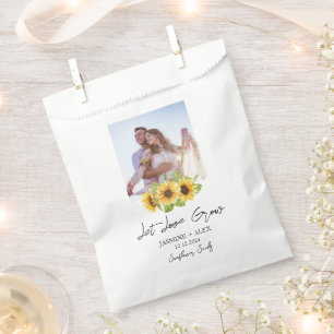 Let Love Grow l Sunflower Seeds Photo Wedding Favour Bag