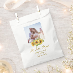 Let Love Grow l Sunflower Seeds Photo Wedding Favour Bag