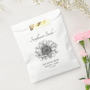 Let Love Grow l Sunflower Seeds Wedding Favour Bag
