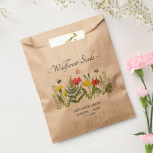 Let Love Grow l Wildflower Seeds Wedding Favour Ba Favour Bag