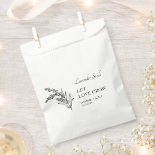 Let Love Grow Lavender Seed Wedding Favour Bag