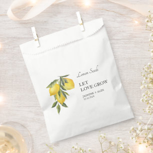 Let Love Grow   Lemon Seed Wedding Favour Bag