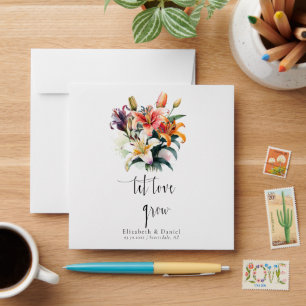 Let Love Grow Lilies Boho Gift Garden Seed Packet Envelope