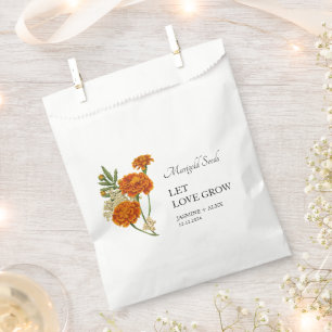 Let Love Grow Marigold Seed Wedding Favour Bag
