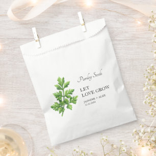 Let Love Grow Parsley Seed Wedding Favour Bag