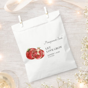 Let Love Grow Pomegranate Seed Wedding Favour Ba Bag