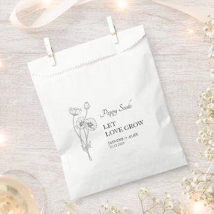 Let Love Grow Poppy Seed Wedding Favour Bag