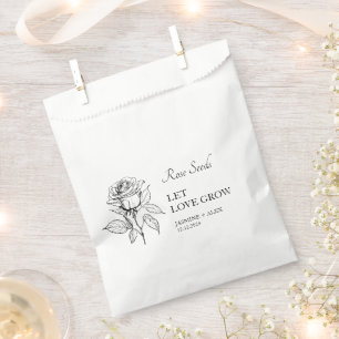 Let Love Grow Rose Seed Wedding Favour Bag