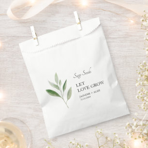 Let Love Grow   Sage Seed Wedding Favour Bag