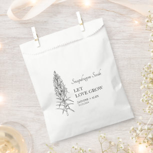 Let Love Grow Snapdragon Seed Wedding Favour Bag