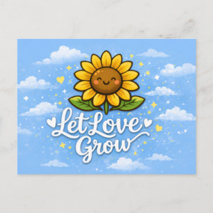 Let Love Grow - Sunflower Postcard
