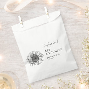 Let Love Grow Sunflower Seed Wedding Favour Bag