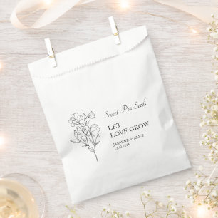 Let Love Grow Sweet Pea Seed Wedding Favour Bag