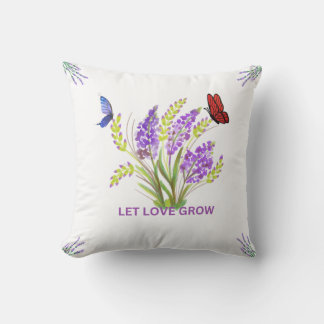 LET LOVE GROW THROW PILLOW