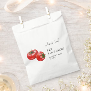 Let Love Grow Tomato Seed Wedding Favour Bag