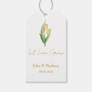 Let love grow Tulip seed packet Wedding Gift Tags