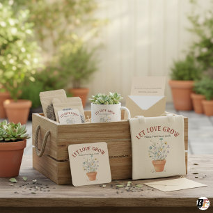 Let Love Grow Wildflower Seed Packet Rustic Weddin Square Sticker