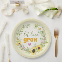 Let Love Grow Wildflower Sunflower Bridal Shower