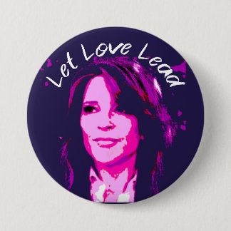 Let Love Lead - Marianne Williamson 3 Inch Round Button