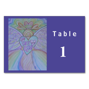 Let Love, Let God Angel Custom Table Cards