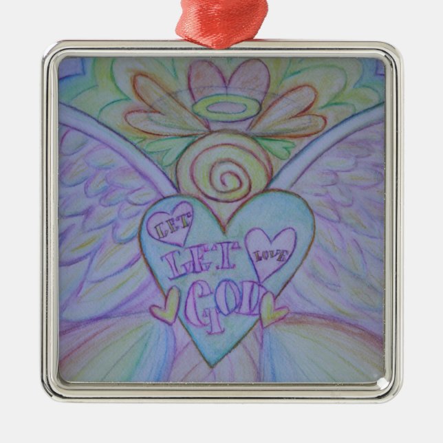 Let Love Let God Angel Holiday Gift Ornaments (Front)