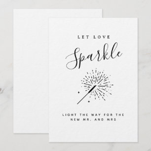 Let Love Sparkle Modern Minimalist Wedding Invitation