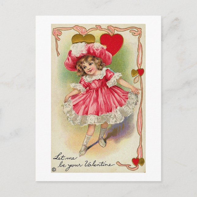 Let Me Be Your Valentine Holiday Postcard (Front)