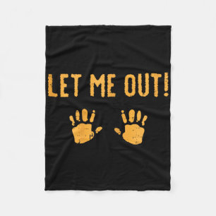 Let Me Out Baby Halloween Costume Fleece Blanket