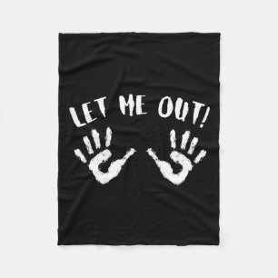 Let Me Out Halloween Pregnancy Funny Baby Costume Fleece Blanket