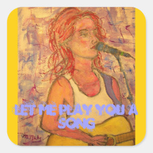 let me play you a song square sticker