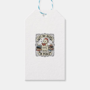 Let Me Read In Peace Ghost Book Lover Halloween De Gift Tags