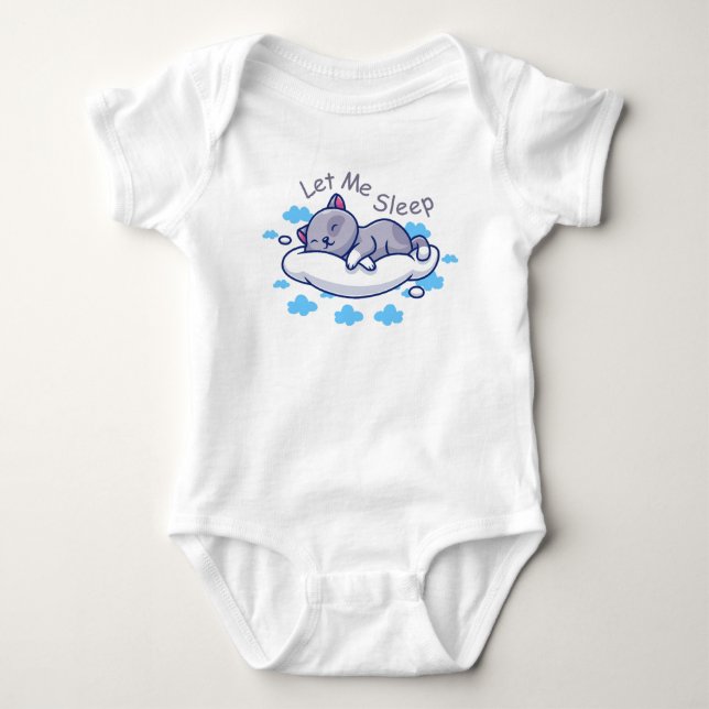 Let me sleep  baby bodysuit (Front)