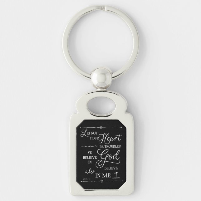 Let Not Your Heart Be Troubled Keychain (Front)